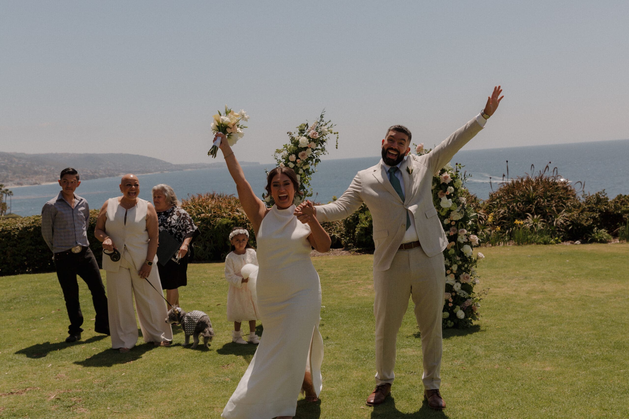 couple that got married at crescent bay point park in laguna beach